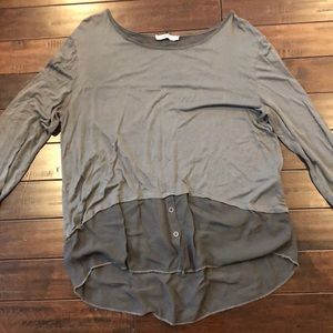 Layered grey long sleeve top!